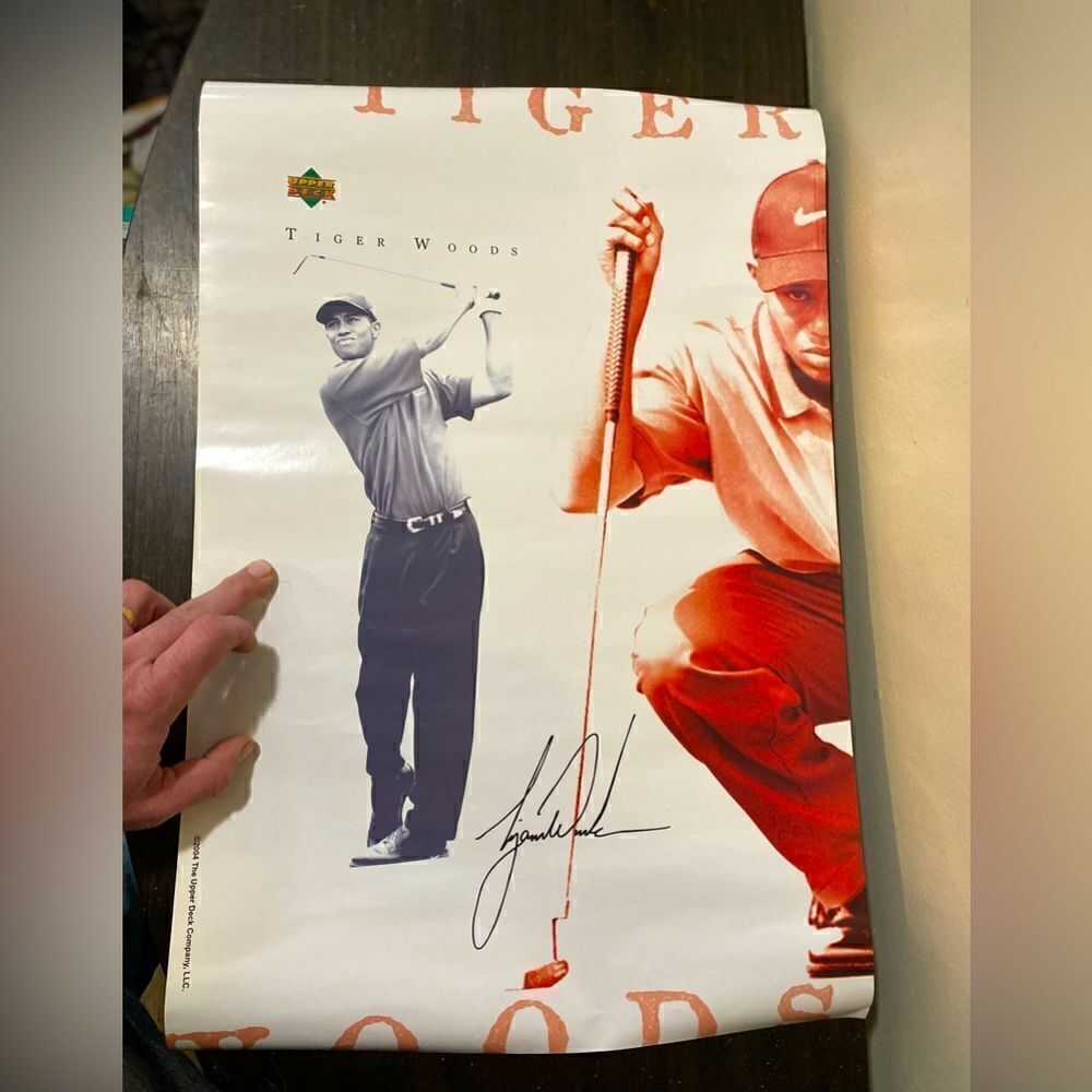 Authentic 2004 upper deck tiger woods poster
